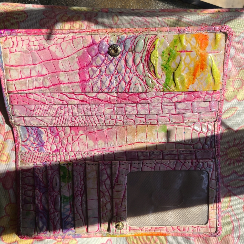 Brahmin Rainbow Optimism Melbourne Ombre Duxbury Large Satchel Pristine &wallet - Picture 13 of 16